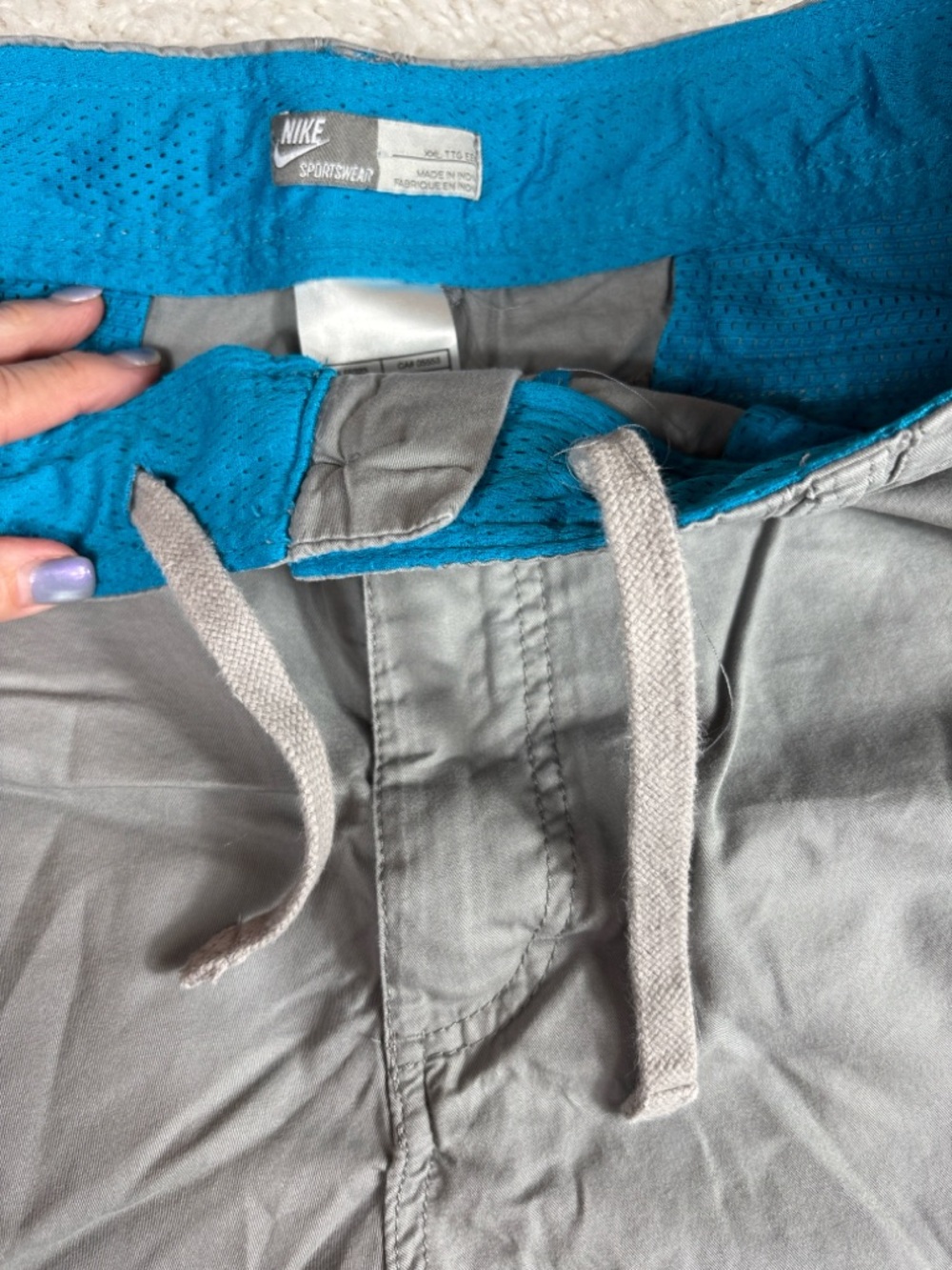 Nike Sportswear Men’s Gray Cotton Drawstring Shorts XXL - Picture 4 of 8